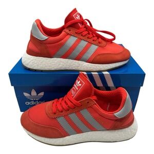 Adidas Iniki Runner‎ Boost Running Shoes Womens Sz 6 Orange Sneakers BA9998